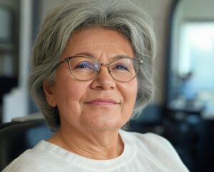 coupe de cheveux femme 60 ans avec lunettes