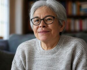 coupe de cheveux femme 60 ans avec lunettes