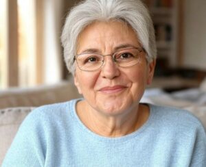 coupe de cheveux femme 60 ans avec lunettes