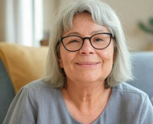 coupe de cheveux femme 60 ans avec lunettes