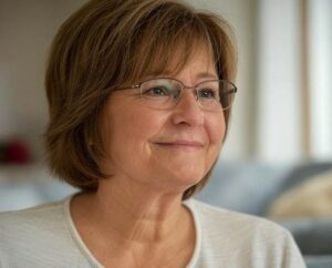 coupe de cheveux femme 60 ans avec lunettes